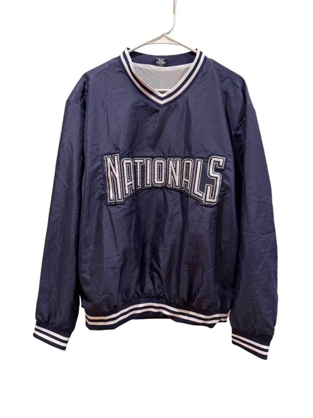 Washington Nationals Pullover Jacket Windbreaker Navy Blue Men’s XL